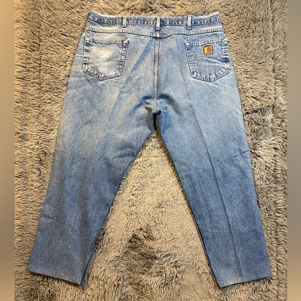Vintage Carhartt Jeans Men 44x29 Faded Whiskered Baggy